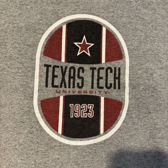 Texas Tech University T-Shirt Grey XL SS Vintage 1923 Red Raiders Apparel DS - Picture 6 of 8